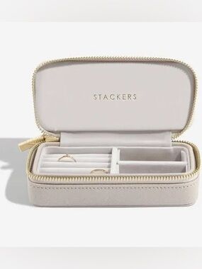 Stackers Taupe Travel Jewelry Case